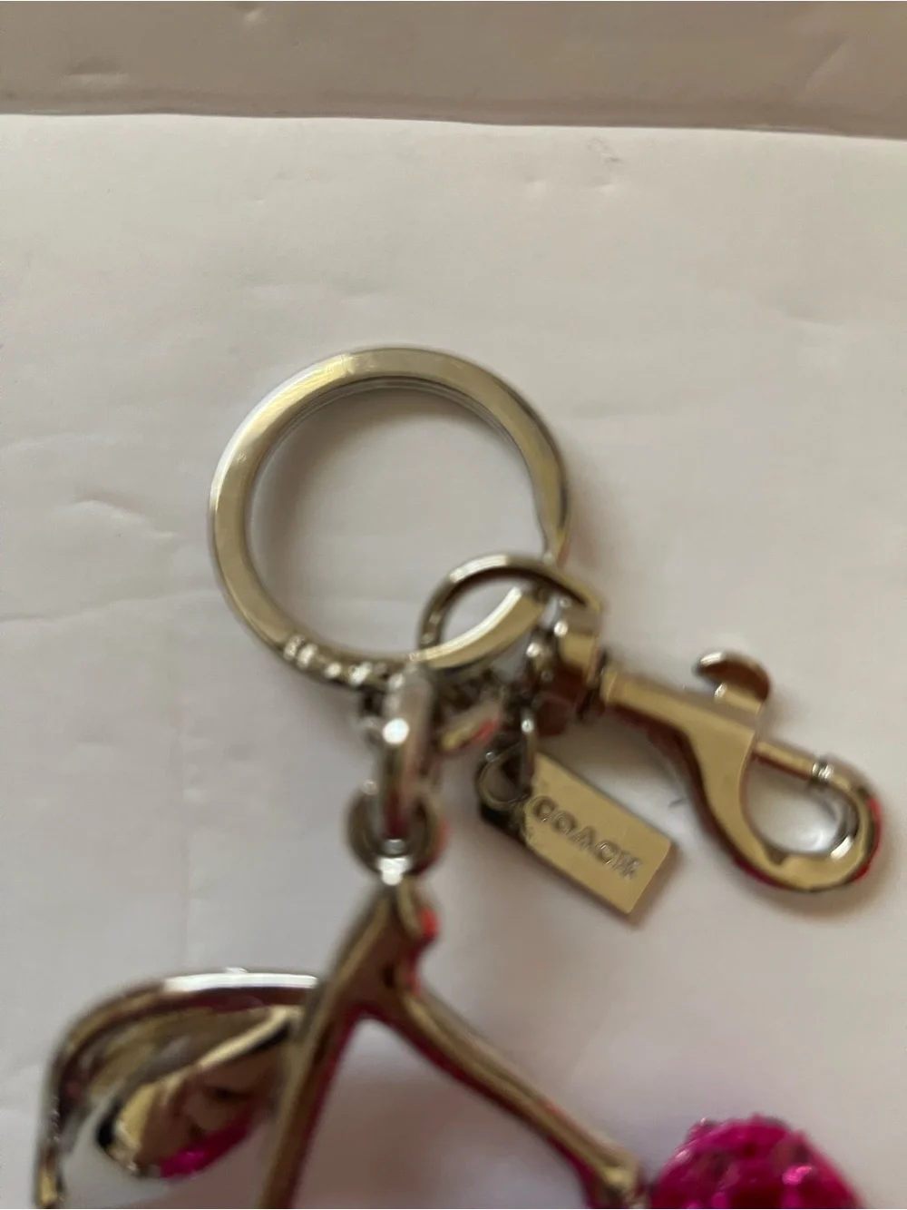 COACH Crystal Cherry Keychain/Bag Charm - NWOT **